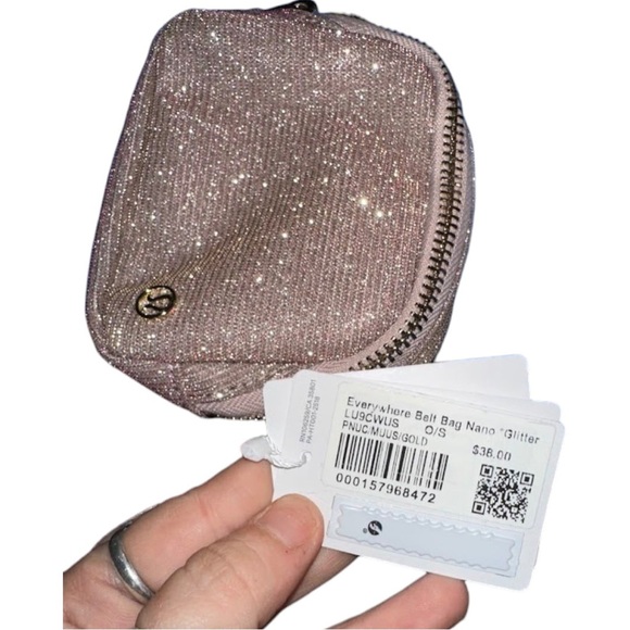 NWT Lululemon Everywhere Belt Bag Nano - Pink Glitter - Picture 3 of 3